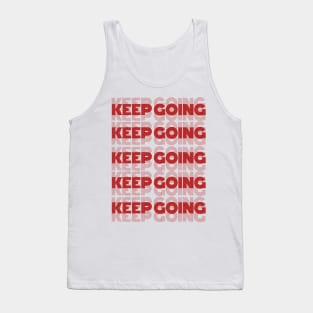 Keep Going Red Minimalist Motivational Aesthetic Design Tank Top